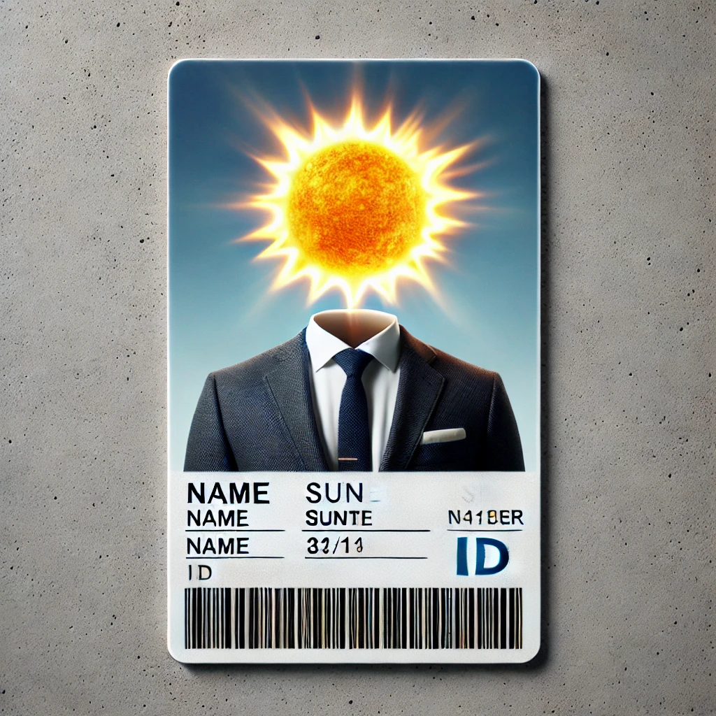 DALL·E%202024 08 12%2011.02.36%20 %20A%20realistic%20photo%20ID%20card%20with%20a%20person%27s%20body%20dressed%20in%20formal%20attire,%20like%20a%20suit%20and%20tie.%20Instead%20of%20a%20human%20head,%20the%20head%20is%20replaced%20by%20a%20brigh